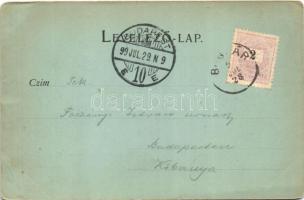 1899 Balatonboglár, régi kikötő. Simon Géza kiadása (ázott sarkak / wet corners)