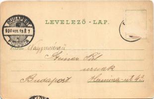 1900 Balatonboglár, látkép, vasútállomás. Simon Géza kiadása (EM)