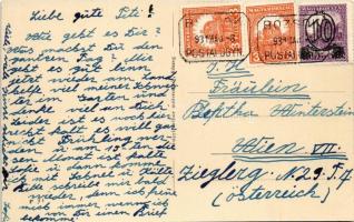 1931 Bozsok, nyaralóhely és szőlőhegy + "BOZSOK POSTAI ÜGYN."