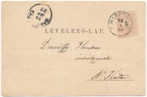 1899 (Vorläufer) Rimaszombat, Rimavska Sobota; Korcsolya csarnok, Fő tér, Ágostai evangélikus és róm...