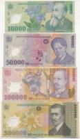 Románia 2000-2001. 10.000L + 50.000L + 100.000L + 500.000L T:III Romania 2000-2001. 10.000 Lei + 50.000L + 100.000 Lei + 500.000 Lei C:F