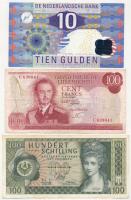 Ausztria 1969. (1970) 100Sch + Luxemburg 1970. 100Fr + Hollandia 1997. 10G T:III Austria 1969. (1970) 100 Schilling + Luxembourg 1970. 100 Francs + Netherlands 1997. 10 Gulden C:F Krause 145, 55.a, 99