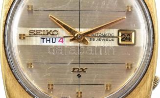 Seiko 25 köves automata karóra, dátumkijelzővel, működik, üveglapon karcolásokkal, d: 3,5 cm