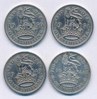 Nagy-Britannia 1944-1951. 1Sh Ag "VI. György" (4xklf) angol címer T:2,2-
Great Britain 19...