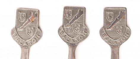 Elzett fém emlékkanalak, "Hortobágy" felirattal, 6 db, jelzettek, jó állapotban, eredeti d...