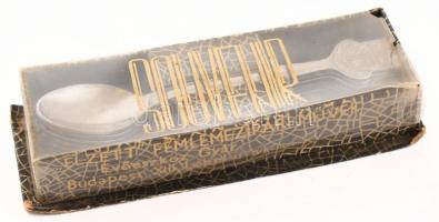 Elzett fém emlékkanalak, "Hortobágy" felirattal, 6 db, jelzettek, jó állapotban, eredeti d...