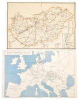 3 db postatakarékpénztári térkép (külföldi összeköttetések hálózata, Magyarország áttekintő térképe, Szegedi és Pestkörnyéki vonalcsoport) + Postaközlönyv 1942. évi 19. száma