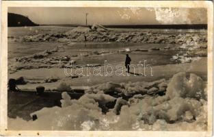 1941 Balaton, jégzajlás télen (fl)
