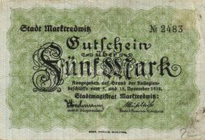 Német Birodalom/Weimari Köztársaság/Marktredwitz 1918.11.15. 5M T:II/III