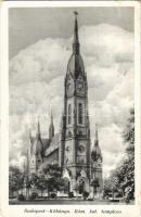 1936 Budapest X. Kőbánya, Római katolikus templom (ragasztónyom / glue marks)