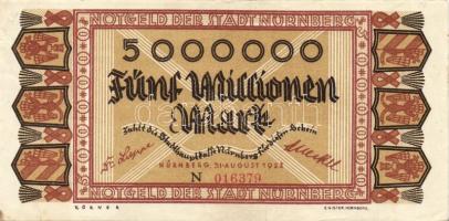 Német Birodalom/Weimari Köztársaság/Nürnberg 1923.8.31. 5000.000M "N" T:II