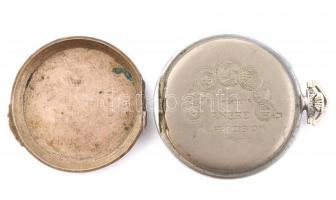 Raxa Chronometre zsebóra. Jó számlappal, működő állapotban, sérült fém hátlappal. d: 48 mm