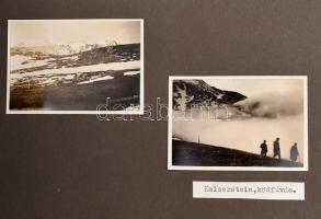 cca 1920 Fotóalbum ausztriai hegyi túrákról. Kb 60 db fotó feliratozva, albumban / Photos  of Austri...
