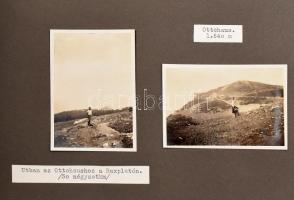 1929 Fotóalbum ausztriai hegyi túrákról.a Rax vasút-  28 db fotó feliratozva, albumban / Photos  of ...