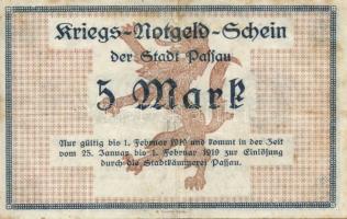 Német Birodalom/Császárság/Passau 1918. 5M T:II/III+