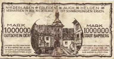 Német Birodalom/Weimari Köztársaság/Bamberg 1923.8. 1000.000M T:III