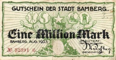 Német Birodalom/Weimari Köztársaság/Bamberg 1923.8. 1000.000M T:III