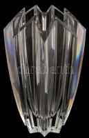 Dekoratív kristály váza és kínáló tál, jelzettek, minimális kopással, m: 24,5 cm és d: 30 cm