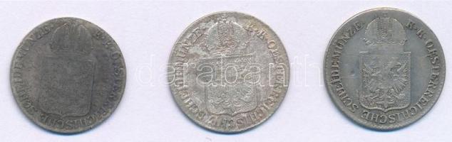 Ausztria 1849A 6kr Ag (3x) T:3 Austria 1849A 6 Kreuzer Ag (3x) C:F Krause KM#2200
