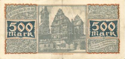 Német Birodalom/Weimari Köztársaság/Bamberg 1922. 500M T:II