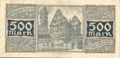Német Birodalom/Weimari Köztársaság/Bamberg 1922. 500M T:II