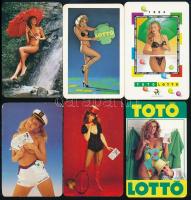 1982-1994 11 db csajos, közte erotikus kártyanaptár