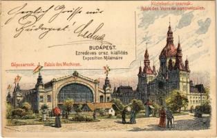 1899 (Vorläufer) Budapest XIV. Ezredéves Országos Kiállítás, Gépcsarnok, Közlekedési csarnok, 2 Kr barna Ga. s: Morelli, Dörre T.