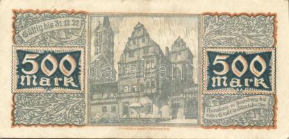 Német Birodalom/Weimari Köztársaság/Bamberg 1922. 500M T:II