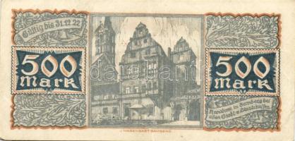 Német Birodalom/Weimari Köztársaság/Bamberg 1922. 500M T:II