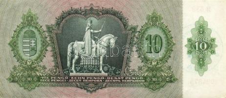 1936. 10P (2x) egymásutáni sorszámmal, zöld "Városi Pártvezető Sopron" bélyegzővel T:II+ C...