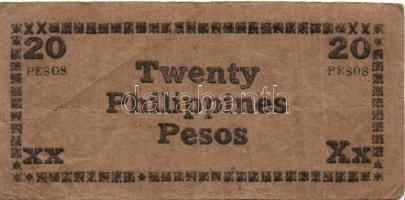 Fülöp szigetek/japán megszállás/gerilla kiadások 1941-44. 1P (4x) 2klf, 20P (2x) T:II,II,III,IV