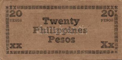 Fülöp szigetek/japán megszállás/gerilla kiadások 1941-44. 1P (4x) 2klf, 20P (2x) T:II,II,III,IV