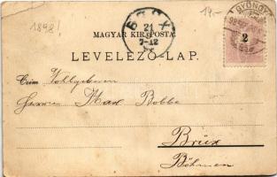 1898 (Vorläufer) Gyöngyös. Bendl Károly Art Nouveau, floral (EB)