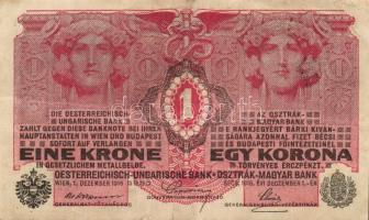 1916. 1K piros "Világ proletárjai egyesüljetek" fny-sal T:II/III+