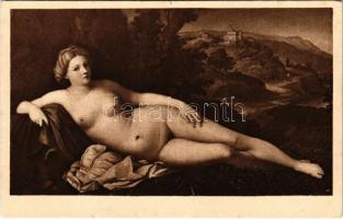 Ruhende Venus / Erotic nude lady art postcard. Max Sinz Kunstverlag 72. s: Palma Vecchio (EK)