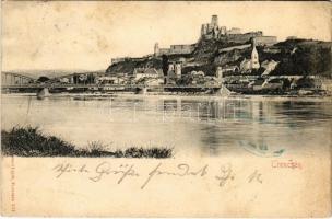 1905 Trencsén, Trencín; vár, híd. Gansel Lipót 134. / castle, bridge (Rb)