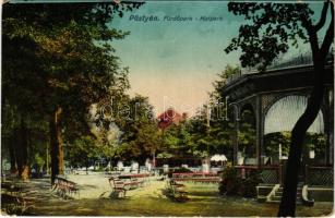 1912 Pöstyén, Piestany; Fürdőpark / Kurpark / spa park (EB)