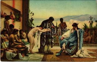 Der Sklavenhändler / Erotic nude lady art postcard. Stengel s: V. Giraud (EK)