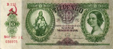 1930-41. 10P, 20P, 50P, 100P mindegyik hamis sarkló-kalapács fny-sal T:II