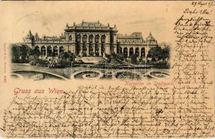 1897 (Vorläufer) Wien, Vienna, Bécs; Kurhaus im Stadtpark / spa in park (EK)