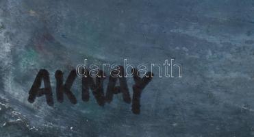 Aknay jelzéssel: Alakok. Vegyes technika, karton. 25x41,5 cm