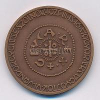 Nagy István (1920-) 1975. "MÉE VI. Vándorgyűlése - Szolnok 1075-1975" Br emlékérem (42,5mm...