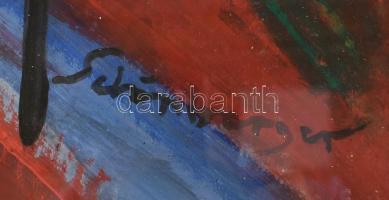 Schönberger jelzéssel: Város. Olaj, karton.Üvegezett fa keretben. 70x50 cm