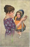1923 Gehversuch / Children art postcard. Wenau-Rubens 5041. s: Bender (r)