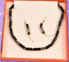 Magnolia ékszerszett, eredeti dobozában, ezüst(Ag) szerelékekkel