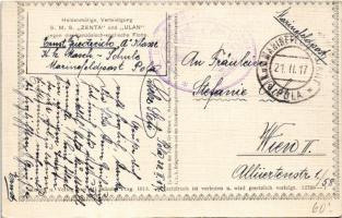 1917 Heldenmütige Verteidigung der Zenta und Ulan (Torpedobootzerstörer) gegen die vereinigte franzö...