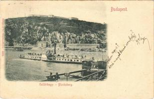 1899 Budapest XI. Gellérthegy, Citadella, gőzhajó (EB)