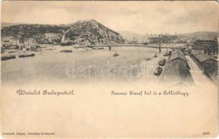 Budapest XI. Gellérthegy és Ferenc József híd (kopott sarkak / worn corners)