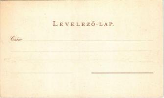 Budapest anno 1602. Buda és Pest a Gellérthegyről. Geittner és Rausch kiadása, Art Nouveau litho