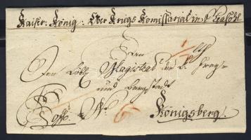 1803. Ajánlott ex offó a selmecbányai hadügyi főbiztostól Königsbergbe